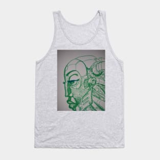 Robot Lady Sketch Tank Top